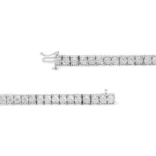 Load image into Gallery viewer, .925 Sterling Silver 1/10 Cttw Diamond 7.25" Link Bracelet (I-J Color, I2-I3 Clarity)