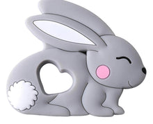 Load image into Gallery viewer, Baby Teether Silicone Rabbit Food Grade Bunny Teether Nursing Teething Accessories Silicone Animal Teether For Kids and Baby