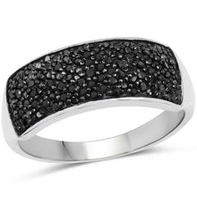 Load image into Gallery viewer, 0.43 Carat Genuine Black Diamond .925 Sterling Silver Ring