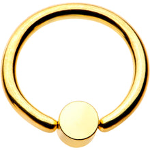 Load image into Gallery viewer, 16G 5/16 Purple Faux Opal 3mm Disc Gold IP BCR Captive Ring