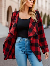 Load image into Gallery viewer, Elegant Plaid Open Front Long Sleeve Jacket Stylish & Cozy Lightweight Breathable Outerwear