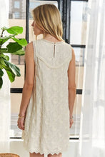 Load image into Gallery viewer, Applique Round Neck Sleeveless Shift Dress For Summer β Classy, Sophisticated, Fashionable, Flattering, Stylish, Timeless Elegance