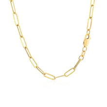 Load image into Gallery viewer, 14K Yellow Gold Wide Paperclip Chain (3.3mm)