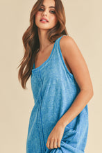 Load image into Gallery viewer, High-Low Hem Scoop Neck Midi Comfortable Tank Dress For Women Modern Chic, Versatile Design with Trendy High-Low Hem, Perfect for Casual & Elevated Looks