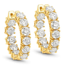 Load image into Gallery viewer, 3.08 Carat Genuine Lab Grown Diamond 14K Yellow Gold Earrings