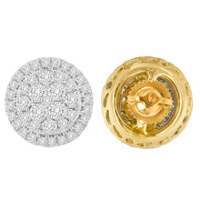 Load image into Gallery viewer, 10K Yellow Gold Round Cut Diamond Earrings (1.5 cttw, H-I Color, I2-I3 Clarity)
