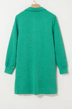 Load image into Gallery viewer, Classic Textured Zip Mini Dress Trendy Long Sleeve Dress for Women Modern Dress