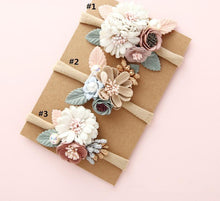 Load image into Gallery viewer, Modern Fashion Floral Headband Newborn Baby Elastic Hairbands Pearl Fresh Style Bow Knot For Girls