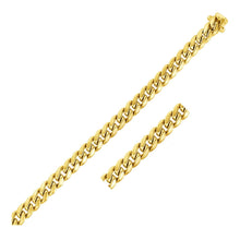 Load image into Gallery viewer, 7.5mm 14k Yellow Gold Semi Solid Miami Cuban Bracelet