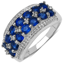 Load image into Gallery viewer, 2.00 Carat Genuine Kyanite & White Topaz .925 Sterling Silver Ring