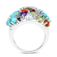 Load image into Gallery viewer, 4.03 Carat Genuine Multi Stones .925 Sterling Silver Ring