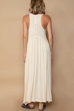 Load image into Gallery viewer, Sleeveless Back Zipper Front Slit Maxi Dress – Racerback Maxi Dress, Slit Detail Dress, Sleeveless Maxi Dress, Babydoll Silhouette Dress, Knit Maxi Dress, Front Slit Dress, Elegant Maxi Dress