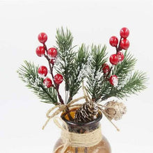 Load image into Gallery viewer, Fake Snow Frost Pine Branch Cone Berry Holly Christmas Tree Christmas Ornament