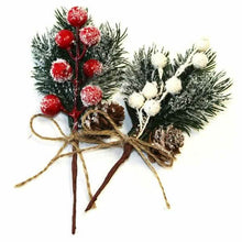 Load image into Gallery viewer, Fake Snow Frost Pine Branch Cone Berry Holly Christmas Tree Christmas Ornament