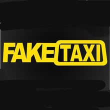 Load image into Gallery viewer, Fake Taxi Sticker Decal Funny Vinyl Car Bumper Funny FAKE TAXI Car Auto Sticker Fake Taxi Decal Self Adhesive Vinyl Universal Car Fake Taxi Reflective Window Vehicle Body Sticker Decal Auto Accessories
