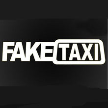 Load image into Gallery viewer, Fake Taxi Sticker Decal Funny Vinyl Car Bumper Funny FAKE TAXI Car Auto Sticker Fake Taxi Decal Self Adhesive Vinyl Universal Car Fake Taxi Reflective Window Vehicle Body Sticker Decal Auto Accessories