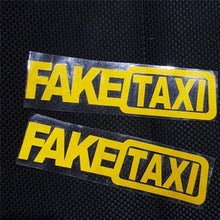 Load image into Gallery viewer, Fake Taxi Sticker Decal Funny Vinyl Car Bumper Funny FAKE TAXI Car Auto Sticker Fake Taxi Decal Self Adhesive Vinyl Universal Car Fake Taxi Reflective Window Vehicle Body Sticker Decal Auto Accessories