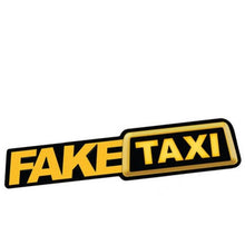 Load image into Gallery viewer, Fake Taxi Sticker Decal Funny Vinyl Car Bumper Funny FAKE TAXI Car Auto Sticker Fake Taxi Decal Self Adhesive Vinyl Universal Car Fake Taxi Reflective Window Vehicle Body Sticker Decal Auto Accessories