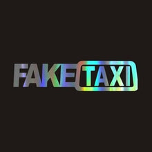 Load image into Gallery viewer, Fake Taxi Sticker Decal Funny Vinyl Car Bumper Funny FAKE TAXI Car Auto Sticker Fake Taxi Decal Self Adhesive Vinyl Universal Car Fake Taxi Reflective Window Vehicle Body Sticker Decal Auto Accessories