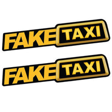 Load image into Gallery viewer, Fake Taxi Sticker Decal Funny Vinyl Car Bumper Funny FAKE TAXI Car Auto Sticker Fake Taxi Decal Self Adhesive Vinyl Universal Car Fake Taxi Reflective Window Vehicle Body Sticker Decal Auto Accessories