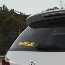 Load image into Gallery viewer, Fake Taxi Sticker Decal Funny Vinyl Car Bumper Funny FAKE TAXI Car Auto Sticker Fake Taxi Decal Self Adhesive Vinyl Universal Car Fake Taxi Reflective Window Vehicle Body Sticker Decal Auto Accessories