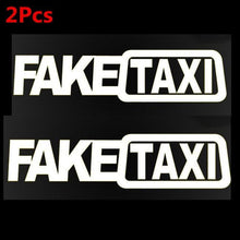 Load image into Gallery viewer, Fake Taxi Sticker Decal Funny Vinyl Car Bumper Funny FAKE TAXI Car Auto Sticker Fake Taxi Decal Self Adhesive Vinyl Universal Car Fake Taxi Reflective Window Vehicle Body Sticker Decal Auto Accessories