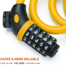 Load image into Gallery viewer, Famistar 4 Feet 5 Digit Resettable Combination Coiling Bike Chain Lock