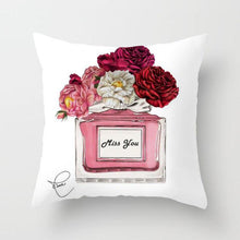 Load image into Gallery viewer, Fancy Theme Pillow Cover Hand Painted Flowers Camera Super Soft Chair Cushion Cover For Home Decoration Pink Flowers Digital Print Pillow Cover Queen Cushion Cover Book Vase Decor Throw Pillow Case Fancy Theme Decorative Accent Pillow 45X45cm