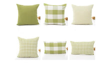 Load image into Gallery viewer, Farmhouse Plaid Striped Linen Cotton Pillow Covers Outdoor Plaid Square Pillow Cushion Case Cotton Linen Throw Pillow Covers Sofa Chair Decorative Cotton Cushions Cover Red Green Blue Pillowcase