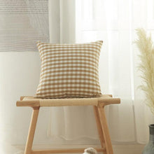 Load image into Gallery viewer, Farmhouse Plaid Striped Linen Cotton Pillow Covers Outdoor Plaid Square Pillow Cushion Case Cotton Linen Throw Pillow Covers Sofa Chair Decorative Cotton Cushions Cover Red Green Blue Pillowcase