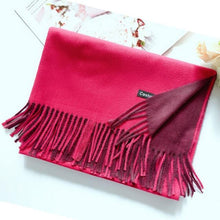 Load image into Gallery viewer, Fashion Autumn Winter Warm High Quality Long Soft Cashmere Hijabs Scarves Dot Pattern Tassels Elegant Thicken Wrap Shawl Ladies Lightweight Escharpe Soft Wool Cashmere Muffler For Women