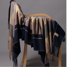 Load image into Gallery viewer, Fashion Autumn Winter Warm High Quality Long Soft Cashmere Hijabs Scarves Dot Pattern Tassels Elegant Thicken Wrap Shawl Ladies Lightweight Escharpe Soft Wool Cashmere Muffler For Women