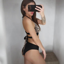 Load image into Gallery viewer, Fashion Bikini Set One Shoulder Women's Swimsuits High Waist Bright Color Swimwear Women Rings Ribbed Bikinis Women's Ribbed O-Ring String Bikini Swimsuit Comfortable Swimwear Two Pieces Bathing Suit