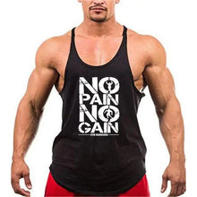 Load image into Gallery viewer, Fashion Bodybuilding Cotton Gym Sleeveless Shirt Men Fitness Vest Modern Singlet Sportswear Workout Tank Top Gym Mens Back Tank Top Vest Muscle Fashion Stringer Clothing Bodybuilding Singlets Fitness Workout Sleeveless Sports Shirt
