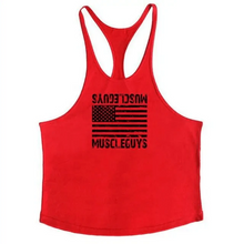 Load image into Gallery viewer, Fashion Bodybuilding Cotton Gym Sleeveless Shirt Men Fitness Vest Modern Singlet Sportswear Workout Tank Top Gym Mens Back Tank Top Vest Muscle Fashion Stringer Clothing Bodybuilding Singlets Fitness Workout Sleeveless Sports Shirt
