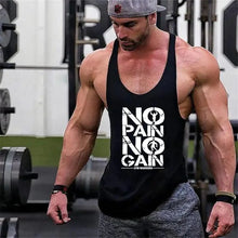Load image into Gallery viewer, Fashion Bodybuilding Cotton Gym Sleeveless Shirt Men Fitness Vest Modern Singlet Sportswear Workout Tank Top Gym Mens Back Tank Top Vest Muscle Fashion Stringer Clothing Bodybuilding Singlets Fitness Workout Sleeveless Sports Shirt
