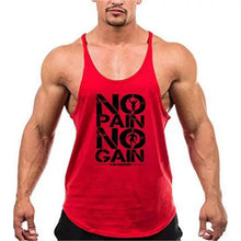 Load image into Gallery viewer, Fashion Bodybuilding Cotton Gym Sleeveless Shirt Men Fitness Vest Modern Singlet Sportswear Workout Tank Top Gym Mens Back Tank Top Vest Muscle Fashion Stringer Clothing Bodybuilding Singlets Fitness Workout Sleeveless Sports Shirt
