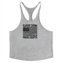 Load image into Gallery viewer, Fashion Bodybuilding Cotton Gym Sleeveless Shirt Men Fitness Vest Modern Singlet Sportswear Workout Tank Top Gym Mens Back Tank Top Vest Muscle Fashion Stringer Clothing Bodybuilding Singlets Fitness Workout Sleeveless Sports Shirt