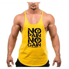 Load image into Gallery viewer, Fashion Bodybuilding Cotton Gym Sleeveless Shirt Men Fitness Vest Modern Singlet Sportswear Workout Tank Top Gym Mens Back Tank Top Vest Muscle Fashion Stringer Clothing Bodybuilding Singlets Fitness Workout Sleeveless Sports Shirt