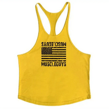 Load image into Gallery viewer, Fashion Bodybuilding Cotton Gym Sleeveless Shirt Men Fitness Vest Modern Singlet Sportswear Workout Tank Top Gym Mens Back Tank Top Vest Muscle Fashion Stringer Clothing Bodybuilding Singlets Fitness Workout Sleeveless Sports Shirt