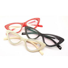 Load image into Gallery viewer, Fashion Classic Cat Eye Reading Glasses Eye Protection Eyewear Computer And Non Prescription Frame Eyewear Men Women Women Lightweight Diamond Eyeglasses Hyperopia Optical Spectacle Female