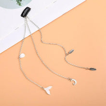 Load image into Gallery viewer, Fashion Elegant Women Lady Rhinestone Shell Crystal Tassel Long Chain Beads Dangle Hairpin Side Clip Gorgeous Hair Accessories For Women