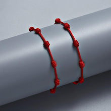 Load image into Gallery viewer, Fashion Handmade 7 Knots Red String Bracelet For Protection Lucky Amulet Friendship Braid Rope Wristband Good Luck Protection Bracelet Amulet For Protection Gift For Women Men Boys
