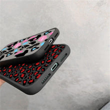 Load image into Gallery viewer, Fashion Leopard Pattern Case For iPhone 13 14 Pro MaxXS Max XR X Shockproof Cover Clear Bumper Women Girl Phone Case Cover with Black Leopard Print Designed for iPhone