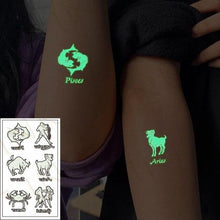 Load image into Gallery viewer, Fashion Luminous Sticker Tattoos Waterproof Temporary Different Luxury Tattoos For Womens Mens Kids