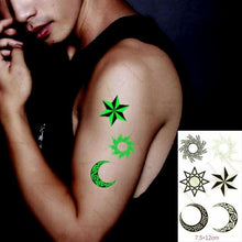 Load image into Gallery viewer, Fashion Luminous Sticker Tattoos Waterproof Temporary Different Luxury Tattoos For Womens Mens Kids