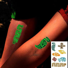 Load image into Gallery viewer, Fashion Luminous Sticker Tattoos Waterproof Temporary Different Luxury Tattoos For Womens Mens Kids
