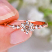 Load image into Gallery viewer, Fashion Luxury 925 Sterling Silver Snowflake Ring - 2021 Trending Fashion Jewelry for women Wedding Band Ring Promise Love Engagement Rings