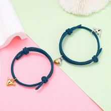 Load image into Gallery viewer, Fashion Matching Couple Bracelet Cute Heart Magnet Valentines Day Heart Ball Mutual Attraction Magnetic Rope Bracelets Magnetic Matching Friendship Rubber Strand Bracelets For Women Teens Couples Relationship Jewelry Gifts
