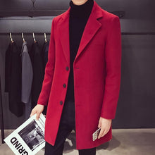 Load image into Gallery viewer, Fashion Men Casual Coat Luxury Business Trench Coat Men's Unique Style Coats Jackets Classic Windproof Simple Overcoat Long Oversized Coat Jacket